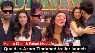 Quaid E Azam Zindabad trailer launch with Mahira Khan amp Fahad Mustafa [upl. by Atiugal]