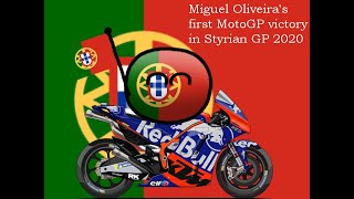 Miguel Oliveiras First MotoGP victory in Styrian GP 2020 but with Icelandic commentator [upl. by Tolmann]