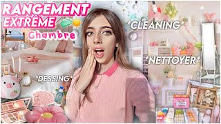 RANGEMENT EXTRÊME DE MA CHAMBRE GRAND NETTOYAGE VLOG 🧼 [upl. by Prospero931]