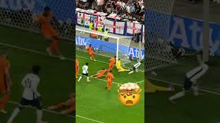 Denzel Dumfries unbelievable save vs England 😱 Euro2024  slow motion football netherlands [upl. by Gamali]