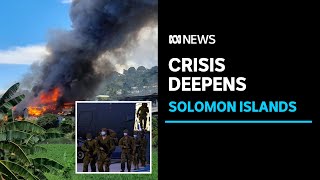 Food and fuel shortages after days of riots shut down Solomon Islands capital Honiara  ABC News [upl. by Yenattirb372]