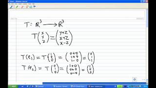 Matrix of a linear transformation Example 1mp4 [upl. by Pell117]