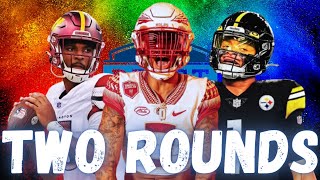 TWO ROUND 2024 NFL Mock Draft  Fields is a STEELER [upl. by Laurita]