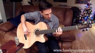 Hawley 5 String Fretless Acoustic Bass Demo [upl. by Llerol]