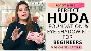 HUDA Beauty Products Review  Best Foundation amp Eye Shadow Palette for Beginners  Magical Sehba [upl. by Philpot]