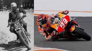 Evolution of MotoGP Riding Styles  From Leaning Out to Elbow Dragging [upl. by Gilliette]