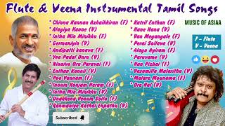 Flute amp Veena Mixing Instrumental Songs  ILAYARAJA  RAJHESH VAIDHYA  KJ VIJAY  POSITIVE ENERGY [upl. by Akayas]