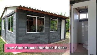 Interlock Bricks House Model  Low Cost House Interlock Bricks [upl. by Nella]