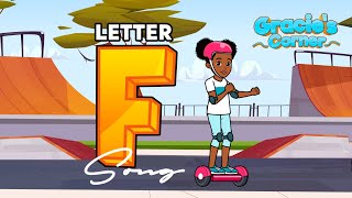 Letter F Song  Phonics and Letter Recognition with Gracie’s Corner  Nursery Rhymes  Kids Songs [upl. by Gladine257]