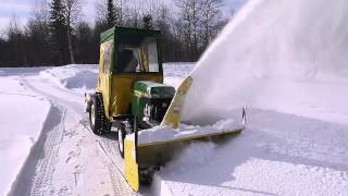 John Deere 855 blowing snow [upl. by Schonfield761]