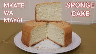 Jinsi ya kupika mkate wa mayai 5 mlaini wa sponge  How to make Sponge Cake [upl. by Buttaro]