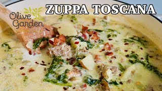 Creamy Savory Zuppa Toscana Soup Recipe  This is My Favorite Olive Garden Copycat Recipe Ever [upl. by Fabrienne468]