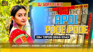 Dj sarZen parsonal song  Apdi pode pode  Edm tapori Vibration mix  dj remix song [upl. by Dduj]