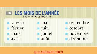 Days and months in French [upl. by Rybma858]