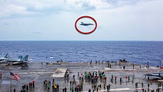 A Russian SPY PLANE Flies Above a US Aircraft Carrier Then THIS Happened [upl. by Annahtur278]