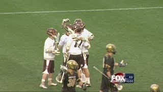 Brown lacrosse upsets No 15 Bryant [upl. by Oinotnas843]