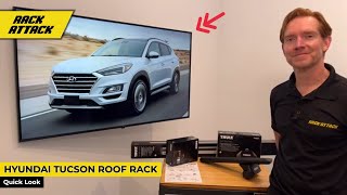 20192021 HYUNDAI TUCSON SUV with Flush Rails glass roof model included  Thules Best Roof Rack [upl. by Arikahc]