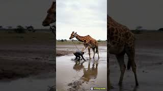 Giraffe that ate a fishhook by mistake has been rescued [upl. by Halona306]