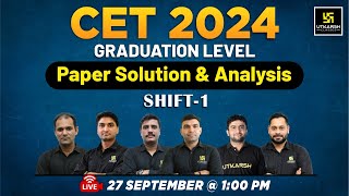 Rajasthan Cet Paper Solution 2024  CET Graduation Level Paper Solution amp Analysis  Utkarsh Classes [upl. by Bull646]