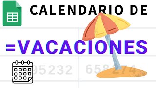 Sistema de REGISTRO DE VACACIONES con CALENDARIO en Google Sheets [upl. by Hayley]