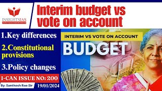 Interim budget vs Vote on accountBudget documentsTypes of funds explained by Santhosh Rao UPSC [upl. by Aibsel]