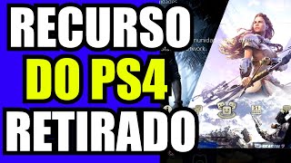 SONY OFICIALIZA RETIRADA DE RECURSO DO PS4 e NOVAS FUNÃ‡OES NA PRÃ“XIMA ATUALIZAÃ‡ÃƒO [upl. by Aienahs]