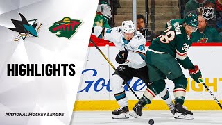 NHL Highlights  Sharks  Wild 021520 [upl. by Shanan788]