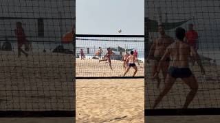 🇧🇷 Great Footvolley Match  Leblon Beach [upl. by Eldnek]