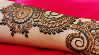 Easy Beautiful Arabic Mehndi Design for Rakhi  Back Hand Arabic Mehndi Design 2021  Arebic Henna [upl. by Kired]