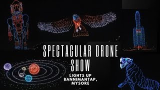 Spectacular Drone Show Lights Up Bannimantap Mysore [upl. by Stalker]