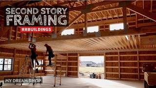 My Dream Shop Ep30 Crazy Second Story Floor Framing Install [upl. by Firahs]