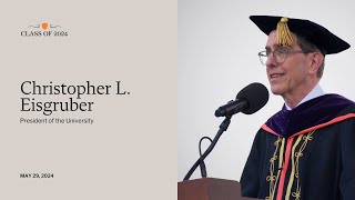 2024 Commencement Address by President Eisgruber ‘Leaning Into Life at Princeton and Beyond’ [upl. by Scever921]