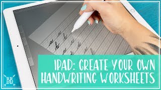 iPad Pro Create Your Own Handwriting Worksheets [upl. by Adrien]