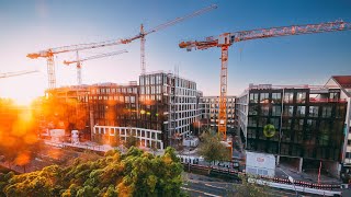 Bau Zeitraffer Bürogebäude München – MARK [upl. by Ahseinek]