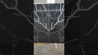 Polished Calacatta Black Quartz Big Slab [upl. by Aneekal]