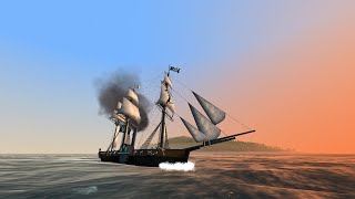 The Pirate Caribbean Hunt  Racing Small Island 🏁 with Steam Corvettes 💨⛵ [upl. by Ynnad]