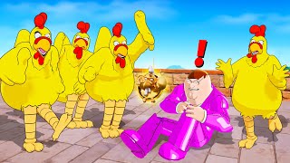 GIANT CHICKEN vs PETER GRIFFIN in Fortnite [upl. by Dahraf869]