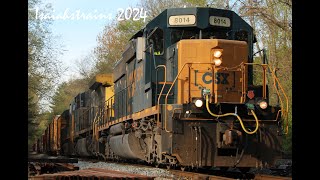 Ex Seaboard SD402 Leads CSX M427 w Mint K5L 5723 [upl. by Urdna]