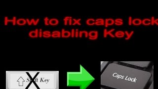 How to fix caps lock disabling key problem║Tech Master Computer Tutorials║ [upl. by Canute]