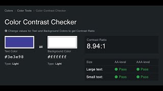 Color Contrast Checker tool [upl. by Lehpar211]