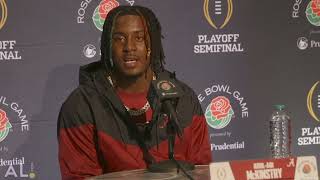 Alabama CB KoolAid McKinstry addresses the media ahead of the 2024 Rose Bowl [upl. by Langelo75]