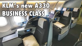 Check out KLMs refitted A330 Business Class to Vancouver [upl. by Zonnya]