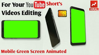 Mobile Frame Png Green Screen Video  3D Animation  4K Video  No copyright 2023 [upl. by Brownson]