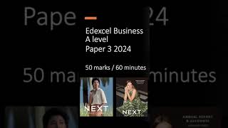 Preview Edexcel Business A level paper 3 2024  mock paper  50 marks in 60 minutes  walkthrough [upl. by Eillim]