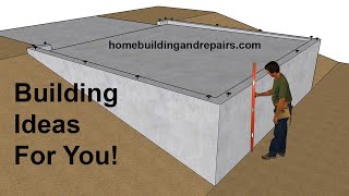 Ideas For Building Concrete Garage Foundation On Sloping Hillside  Home Building Learning Examples [upl. by Nwahsal]