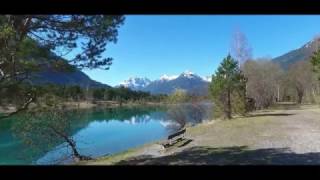 Lechtal  Tirol  Baggersee Weißenbach am Lech Awesome Aerial Shots  DJI Phantom 4 [upl. by Terrye]