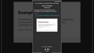 HTML Interview Question Nesting of Webpages html htmlinterview webdevelopment [upl. by Claudia]