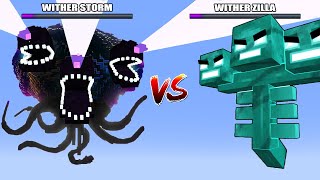 Wither Storm vs WitherZilla in Minecraft BATTLE OF BOSSES [upl. by Hisbe569]