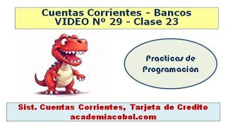 video 29  Clase 23  Practicas de Programación Ctas Ctes Bancarias  Tarjeta de crédito [upl. by Enelrac299]