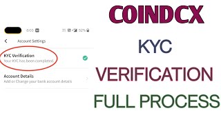 CoinDcx KYC Verification Full Process CoinDcx KYC Verify Kaise kare [upl. by Lisbeth]